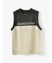 【SALE/30%OFF】Aquascutum GOLF GOLF MEN - 7Gロゴジャガードカシミアベスト アクアスキュータム トップス ニット ホワイト ブラック【送料無料】