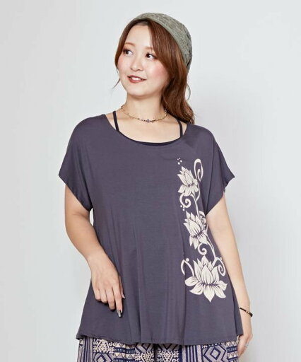 チャイハネ 【チャイハネ】シファーTシャツ アミナコレクション トップス カットソー・Tシャツ グレー ネイビー カーキグリーン【送料無料】 チャイハネ 【チャイハネ】シファーTシャツ アミナコレクション トップス カットソー・Tシャツ グレー ネイビー カーキグリーン【送料無料】