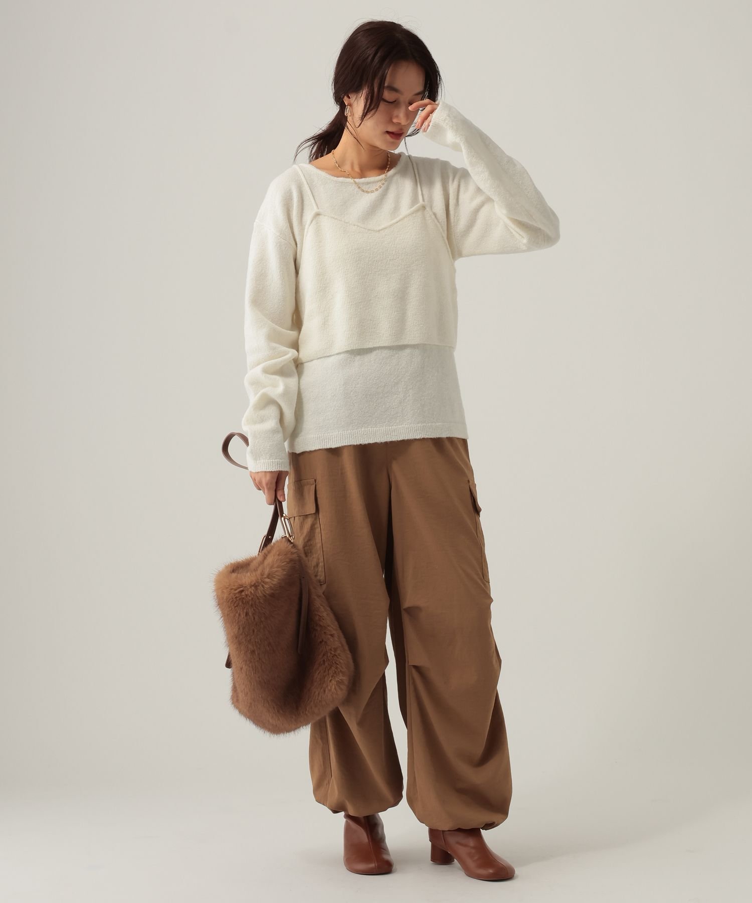 カーゴパンツ/595654 エルーラ パンツ その他のパンツ ネイビー ブラウン