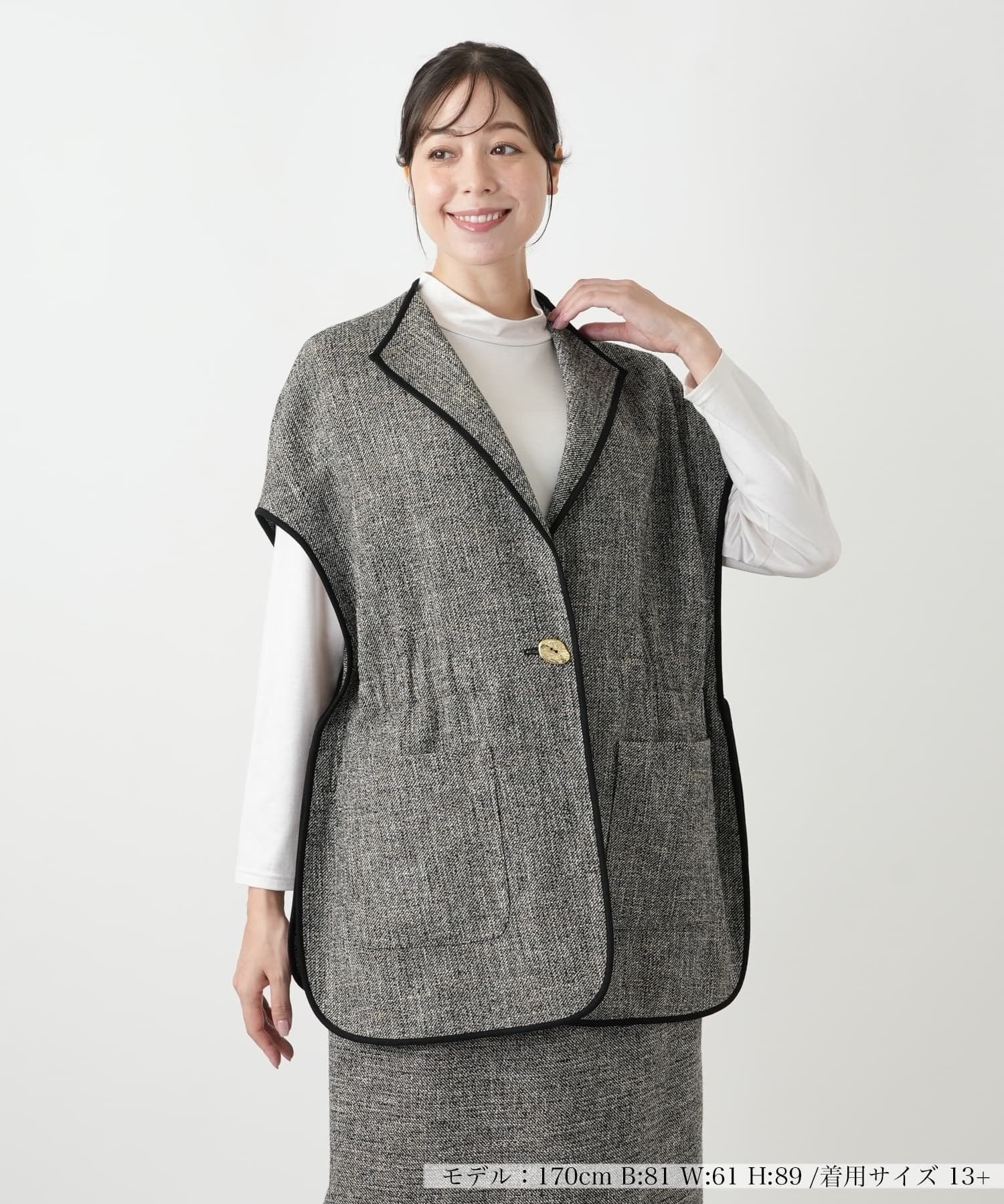 【SALE／50%OFF】Leilian PLUS HOUSE ベスト【ROCHAS Premiere】 レリアン　プラスハウス トップス ベスト・ジレ【送料無料】