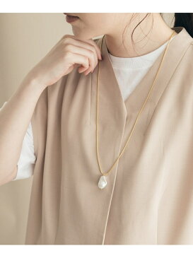 【SALE/50%OFF】SMELLY パールポイントロングネックレス スメリー アクセサリー ネックレス ゴールド