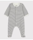 【SALE／50 OFF】PETIT BATEAU ミニマリニエール前開きロンパース プチバトー マタニティウェア ベビー用品 ロンパース カバーオール【送料無料】