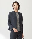 J.PRESS LADIES L 【セットアップ対応】BAHARIYE ノーカラー ジャケット ジェイプレス ジャケット・アウター ノーカラージャケット ネイビ...