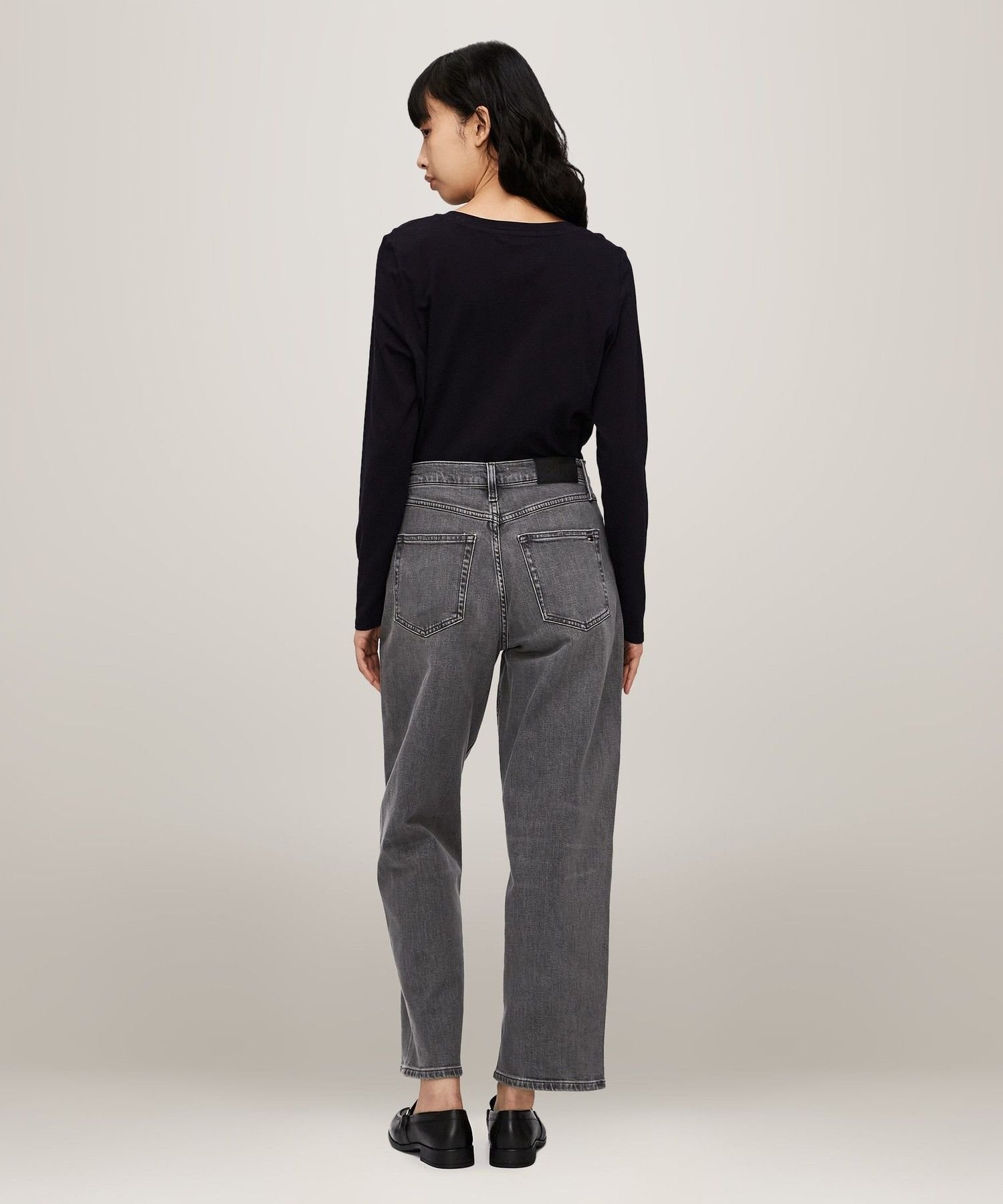 【SALE／50%OFF】TOMMY HILFIGER リラックスストレートハイウエストジーンズ トミーヒルフィガー パンツ ジーンズ・デニムパンツ【送料無料】