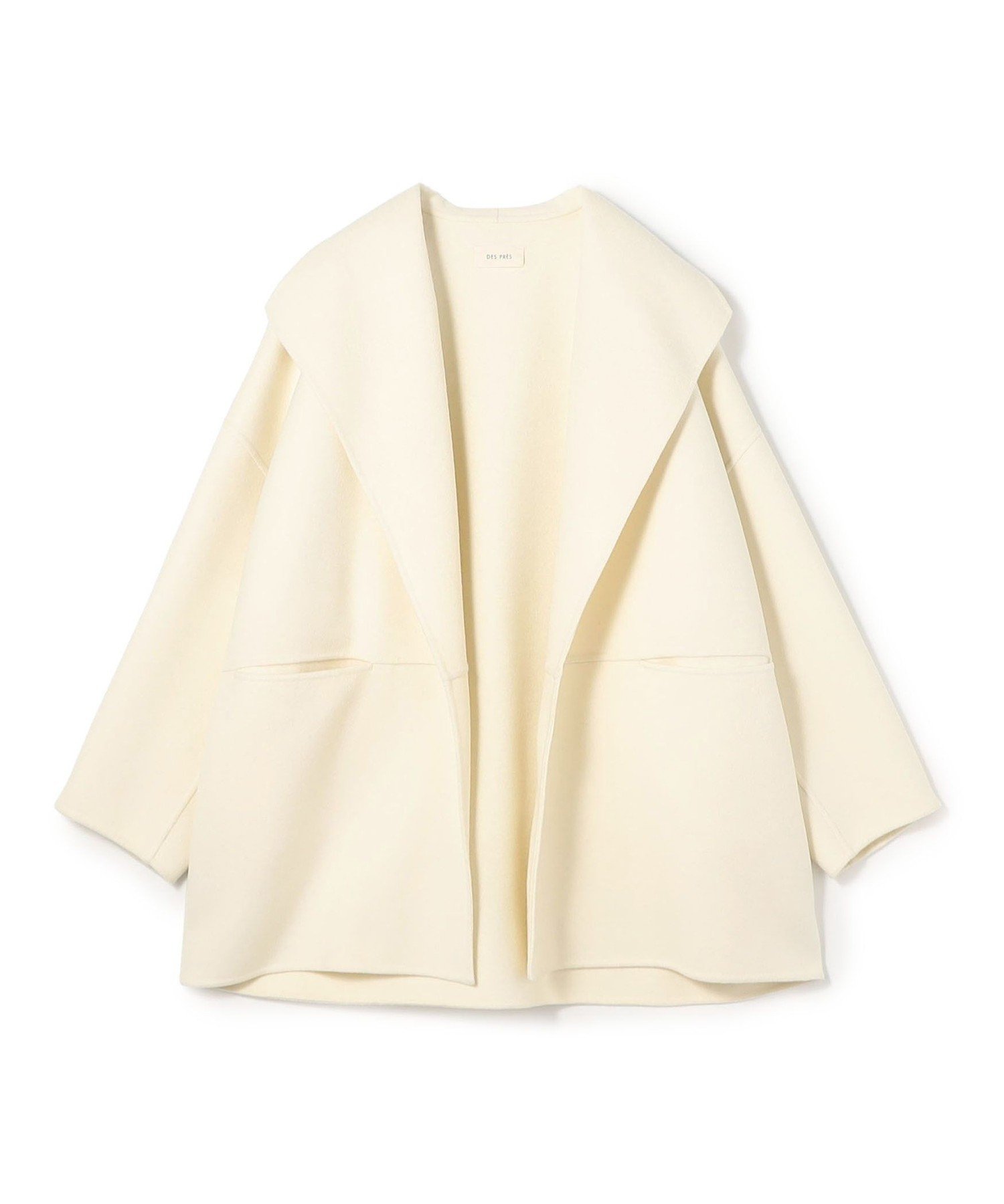 DES PRES ダブルフェイスメルトンビーバー ウィングカラーコート トゥモローランド ジャケット・アウター その他のジャケット・アウター グレー ホワイト【送料無料】のサムネイル