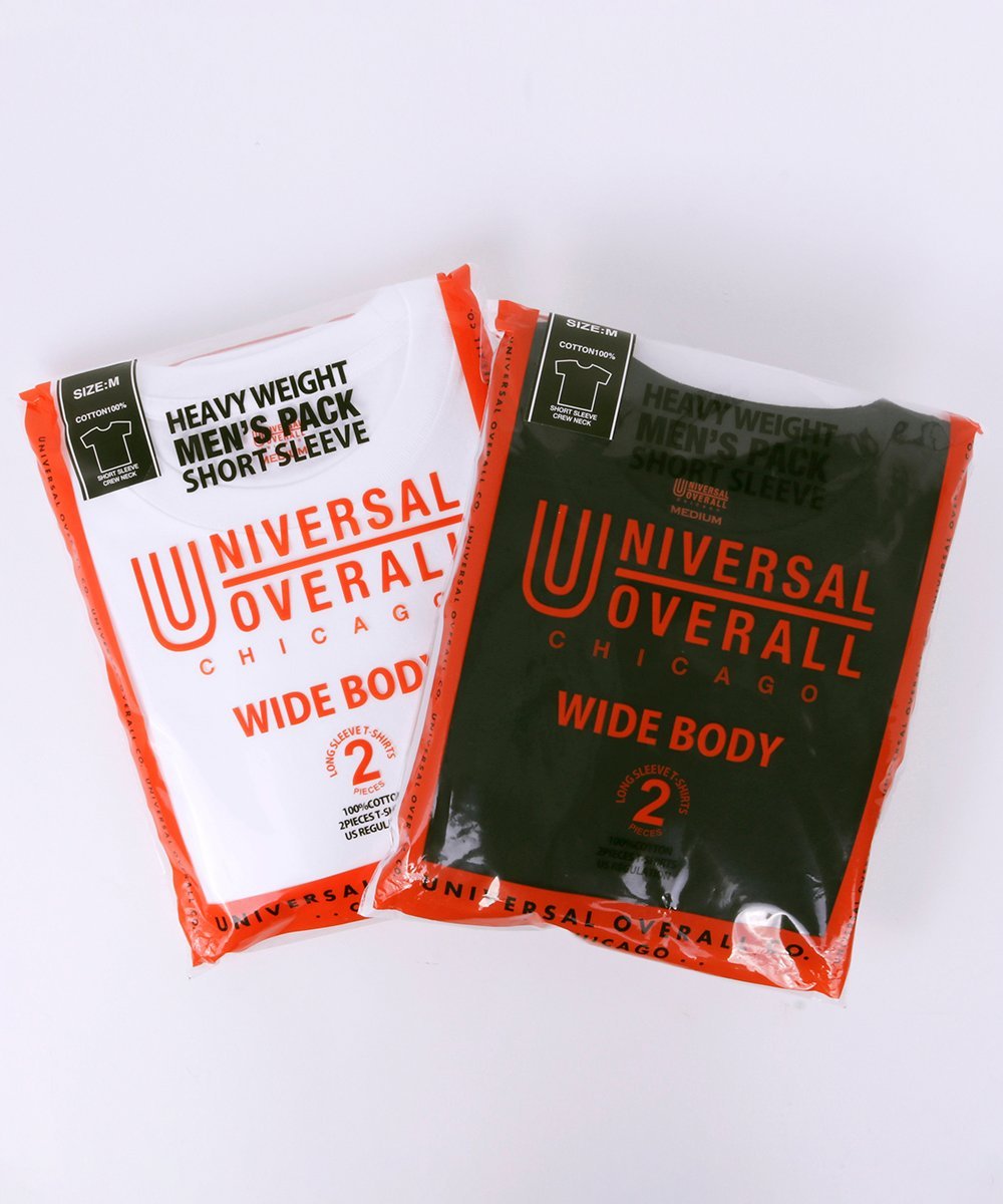 UNIVERSAL OVERALL HEAVY 2P S/S TEE ユニバーサルオーバーオール トップス カットソー・Tシャツ ホワ..