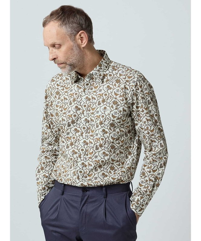 【SALE／30%OFF】Aquascutum MEN Tapestry Pattern Print Shirt アクアスキュータム トップス シャツ・..