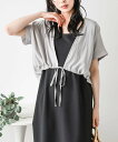 【SALE/39%OFF】La-gemme 裾ドロストシャーリングシャツ ラジュール トップス シャツ・ブラウス ブラック グレー
