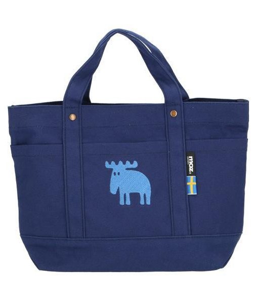 moz moz 帆布 トートバッグ Mサイズ ローラ バッグ トートバッグ ブルー グレー ホワイト ブラウン ブラック