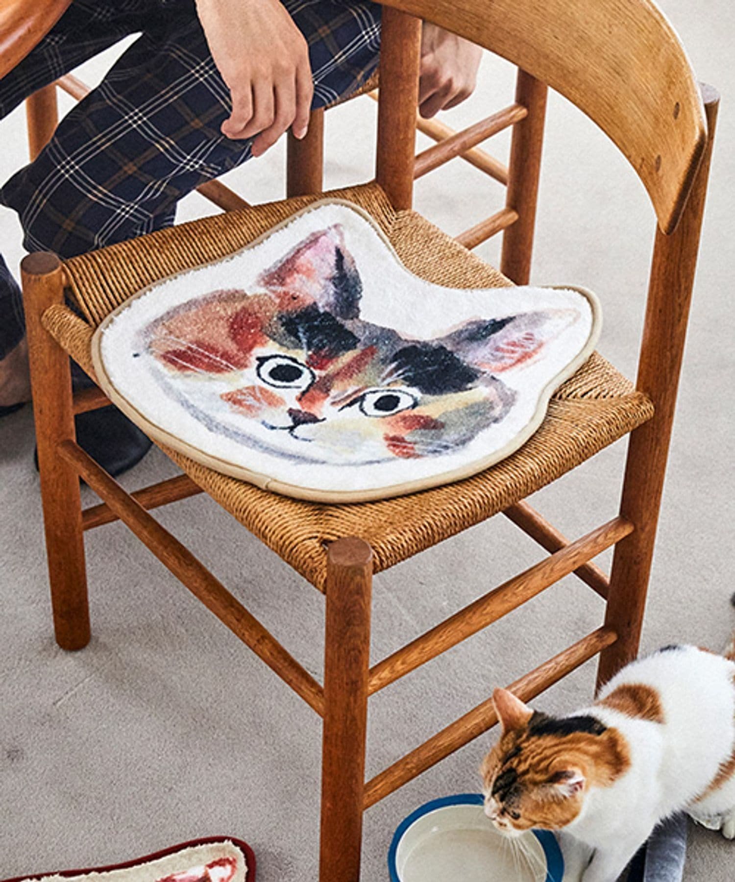 【SALE／30%OFF】studio CLIP ダイカットチェアパッド[うちの猫博] スタディオクリップ インテリア・生..