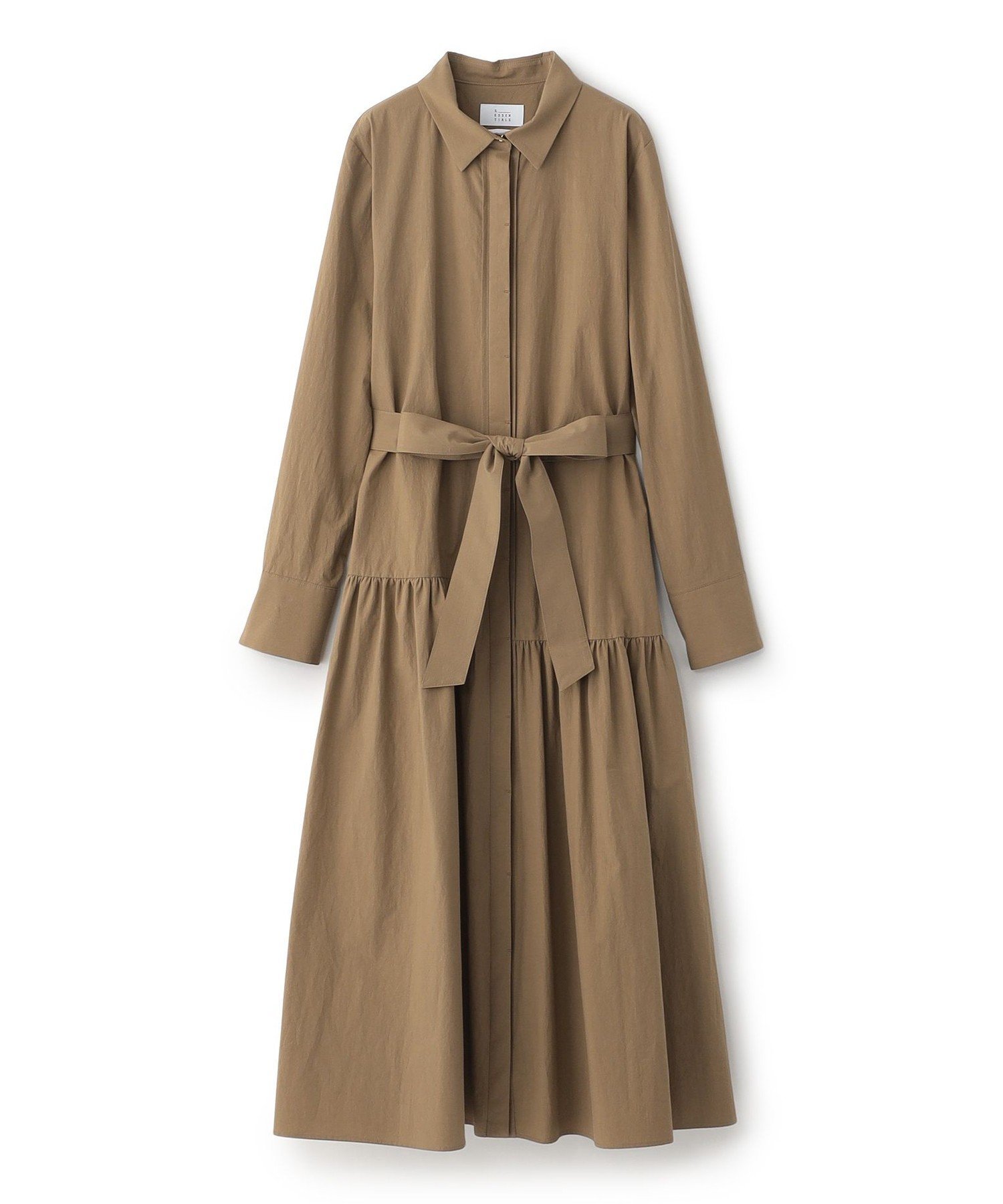 【SALE／36%OFF】S.ESSENTIALS タイプライターシャツワンピース エス エッセンシャルズ ワンピース・ドレス ワンピース ブラウン ネイビー【送料無料】