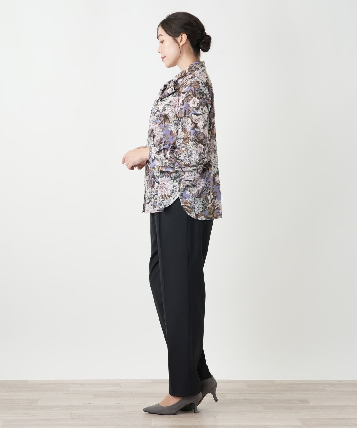 Leilian PLUS HOUSE ブラウス【ROCHAS Premiere】 レリアン プラスハウス トップス シャツ・ブラウス
