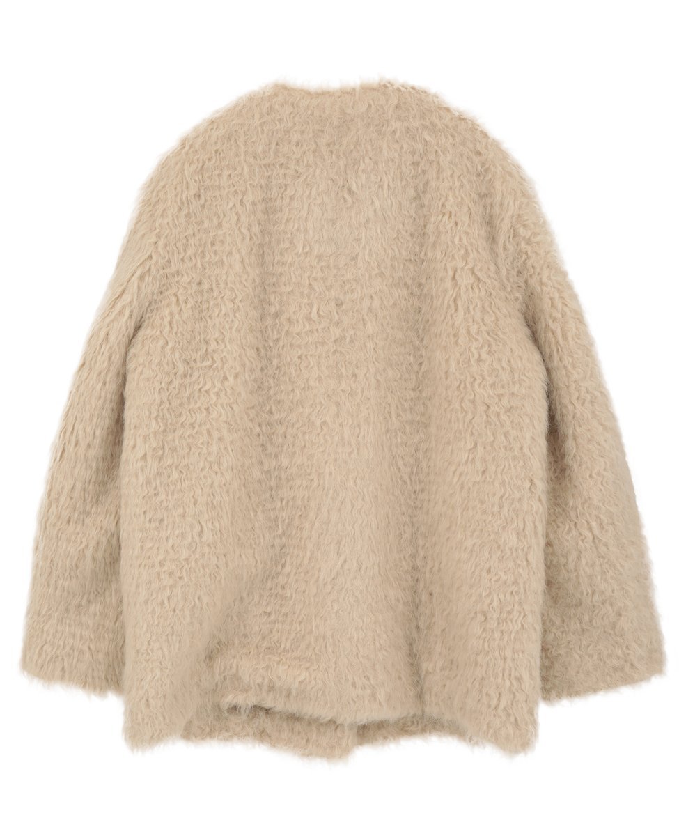 Liesse 【LEHA/レハ】BEIGE FAUX FUR HALF COAT(DR4FC001) リエス ジャケット・アウター その他のジャケット・アウター ベージュ