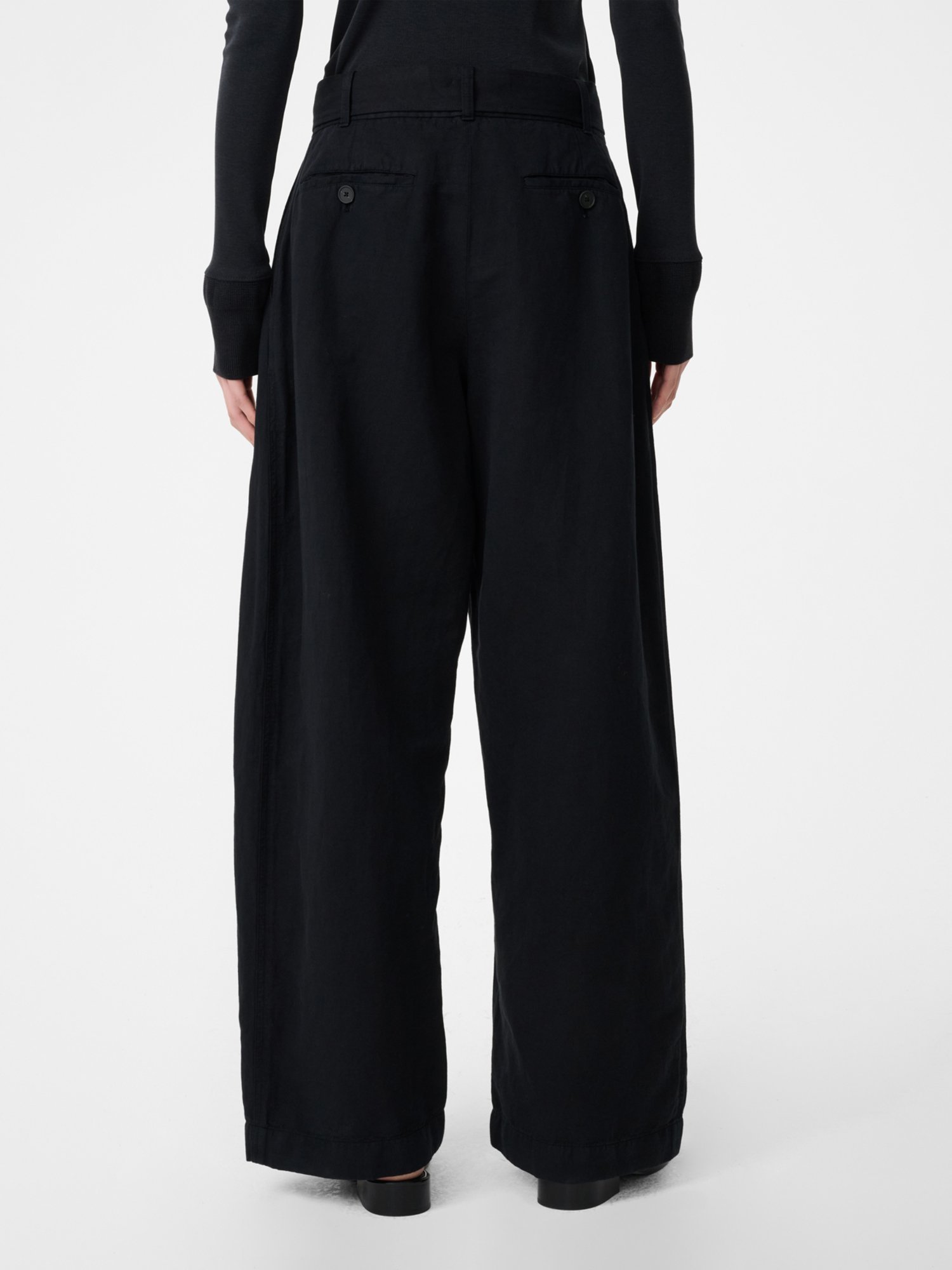 CHATTO BELTED PANT スタジオニコルソン パンツ スラックス・ドレスパンツ ブラック