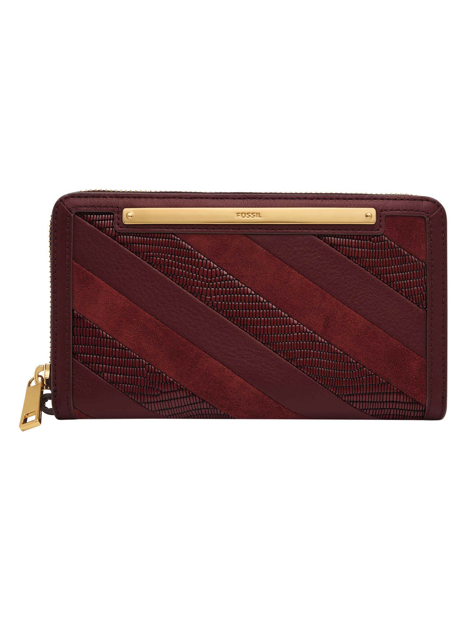 FOSSIL（フォッシル）Liza Wallet SL8297631IDウィンドウ1つ、紙幣用コンパートメント2つ、クレジットカード入れ13枚分を備えたレザー製ジップアラウンドクラッチです。収納可能なリストレットストラップが1本付いています...