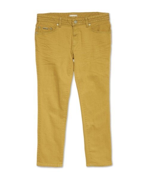 HIGH STREET HIGH STREET∴メランジカラークロップデニム トルネードマート パンツ その他のパンツ イエロー ピンク