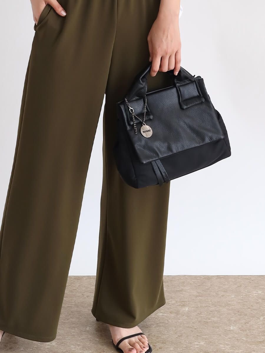 【SALE／49%OFF】CLOVE カジュアルエコレザーバッグ ラシュッド バッグ ハンドバッグ ブラック ベージ..