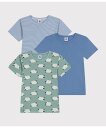 【SALE/10%OFF】PETIT BATEAU 半袖Tシャツ3枚組 プチバトー インナー・ルームウェア その他のインナー・ルームウェア【送料無料】