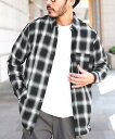 【SALE/17%OFF】JIGGYS SHOP SELECT オンブレーチェックシャツ ジギーズショップ トップス シャツ・ブラウス ブルー グレー ブラック