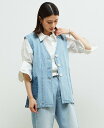 【SALE/50%OFF】Soffitto 配色デニムベスト ソフィット トップス ベスト・ジレ ブルー【送料無料】