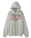 X-girl TRIBAL HEART ZIP UP SWEAT HOODIE X-girl エックスガール トップス パーカー・フーディー ブラック ブラウン...