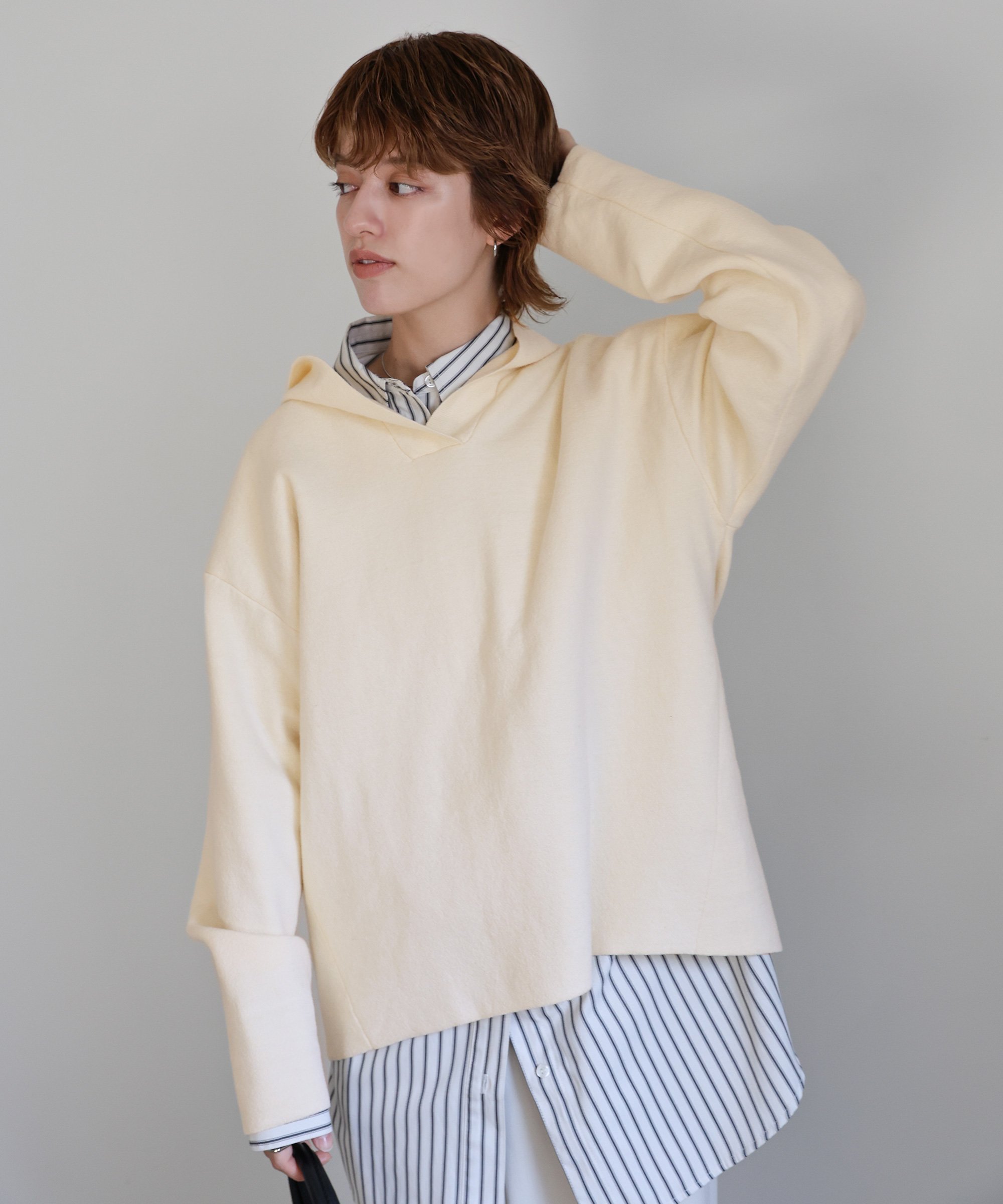 SELECT MOCA スキッパーフードニット セレクトモカ トップス ニット
