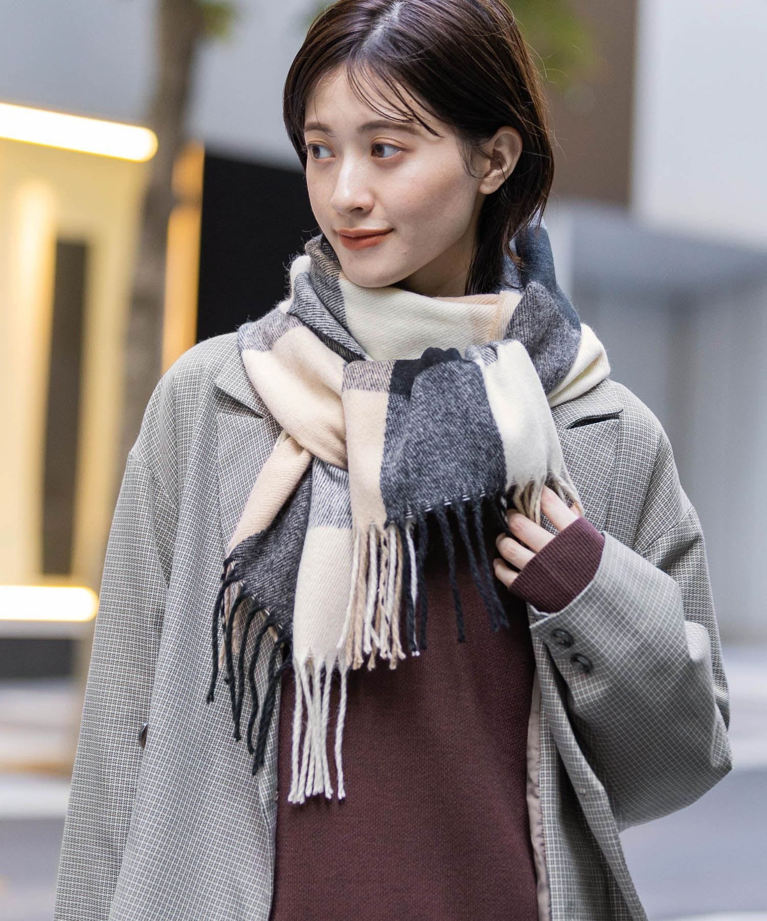 LAKOLE アソートチェックマフラー ラコレ ファッション雑貨 マフラー・ストール・ネックウォーマー ホ..