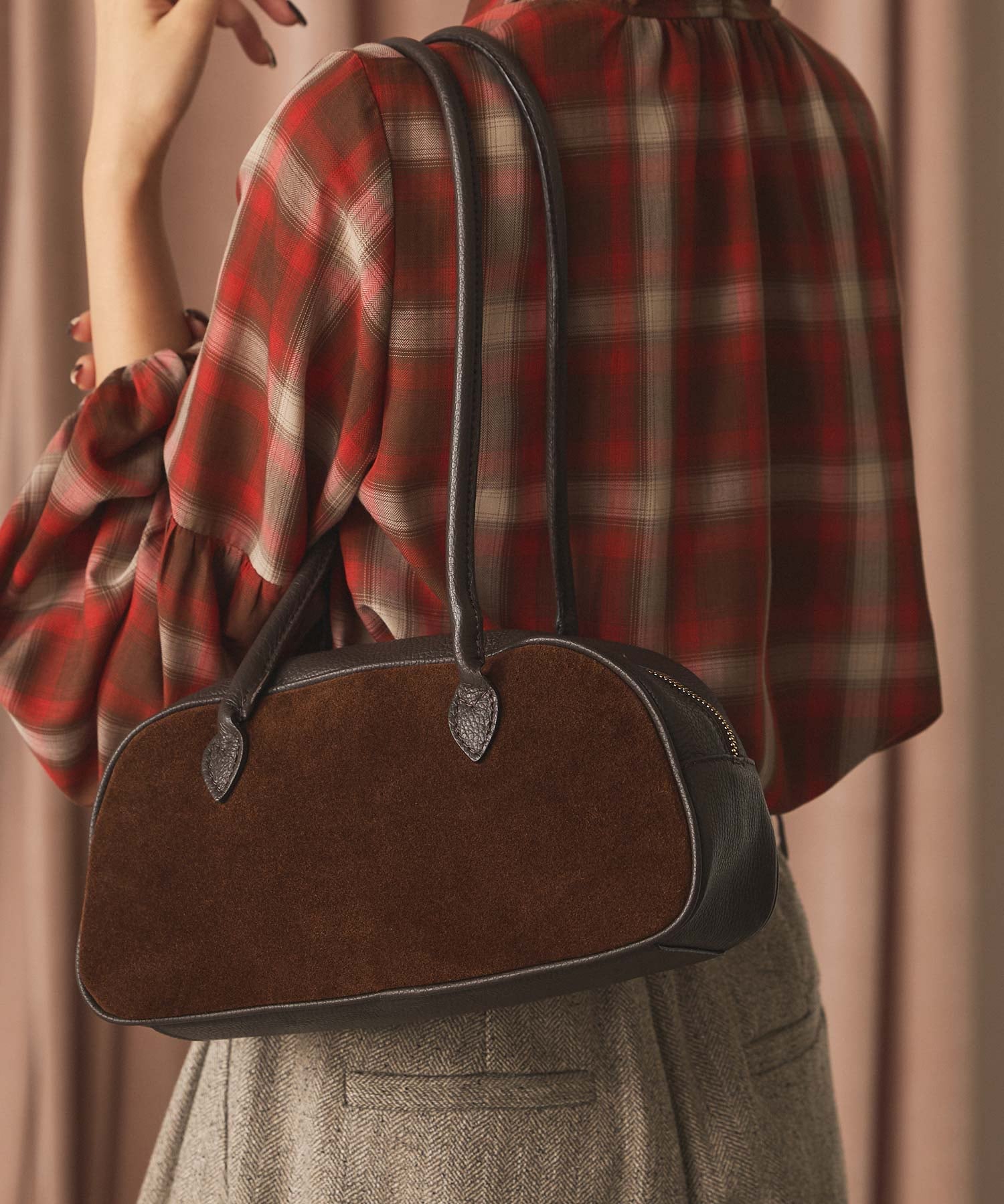 Gready Brilliant Gready Brilliant/(W)スエード×レザーボストン グレディブリリアン バッグ ボストン..