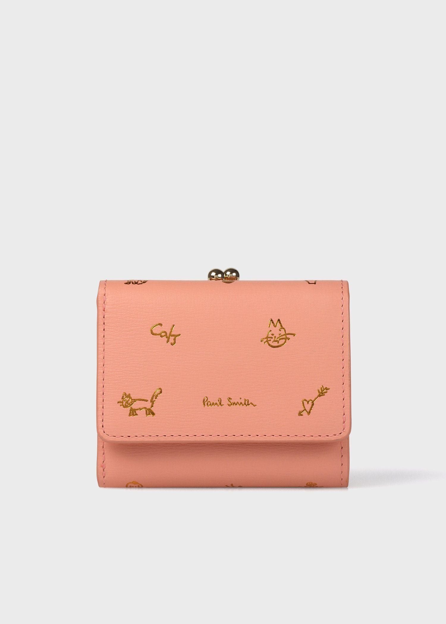 Paul Smith カラードゥードゥル 3つ折りがま口財布 ポール・スミス 財布・ポーチ・ケース 財布 ピンク ネイビー グリーン【送料無料】