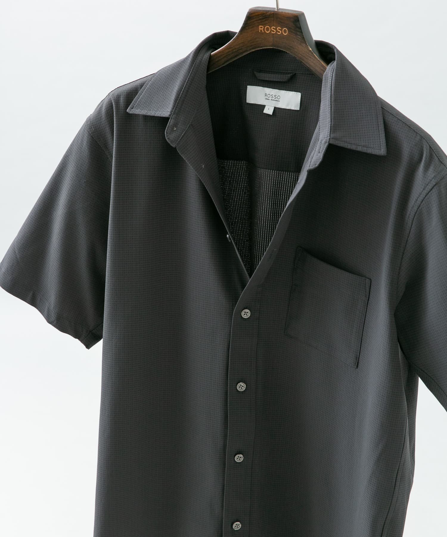 【SALE／40%OFF】URBAN RESEARCH ROSSO 『WEB限定』『XLサイズあり』『吸水速乾』Air Stretch レギュラーカラーシャツ アーバンリサーチロッソ トップス シャツ・ブラウス ブラウン ブラック グレー ネイビー【送料無料】