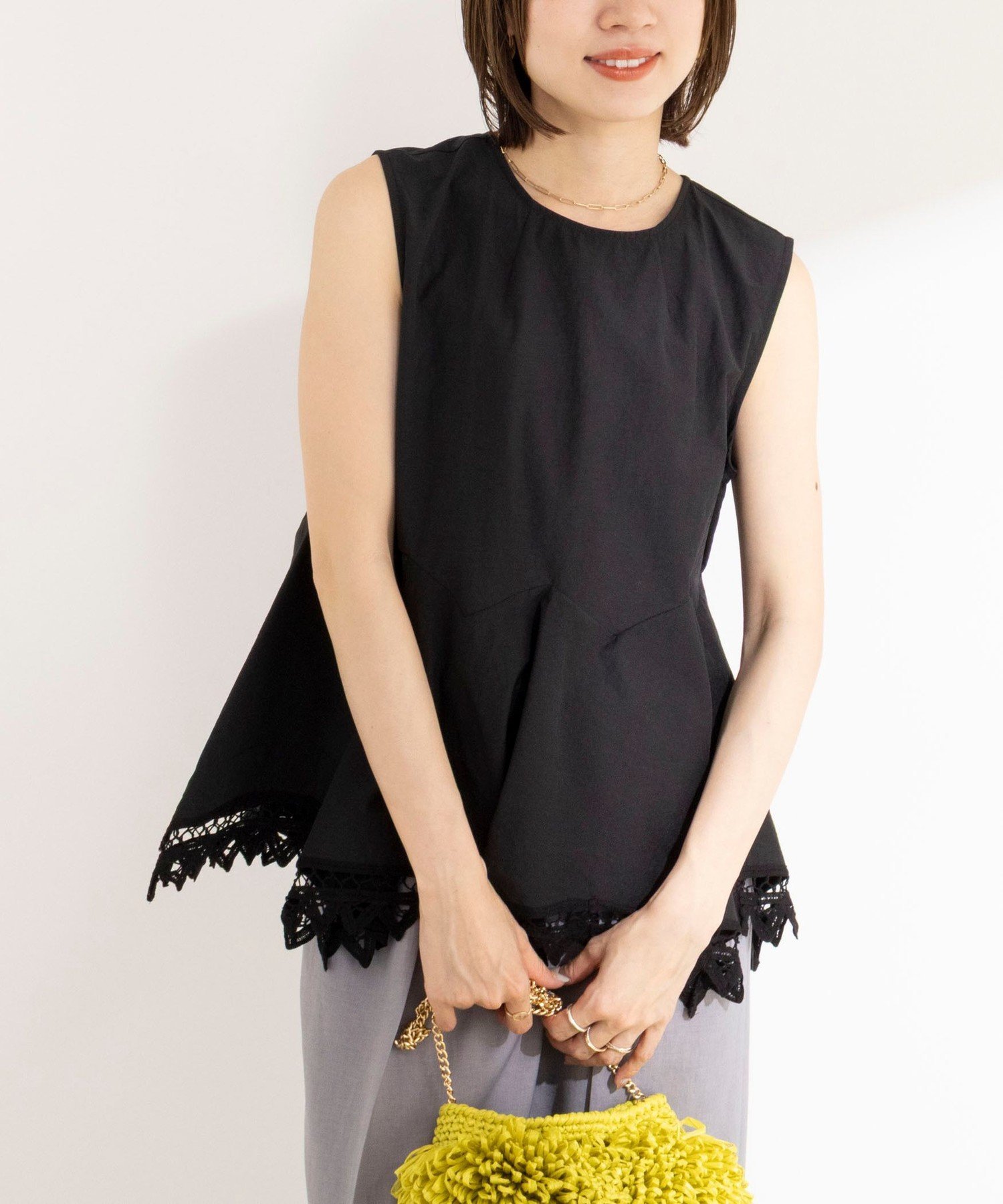 NOLLEY'S 【MARILYN MOON/マリリーンムーン】2WAY handkerchief hem blouse ノーリーズ トップス シャツ・ブラウス ブラック ホワイト【送料無料】