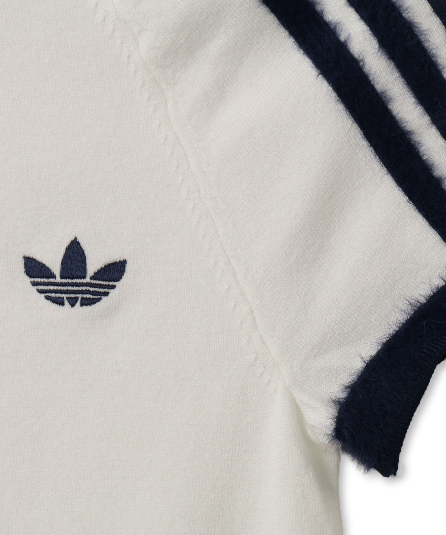 adidas KNITTED TEE クラウドホワイト/ナイトインディゴ アトモス トップス ニット ホワイト