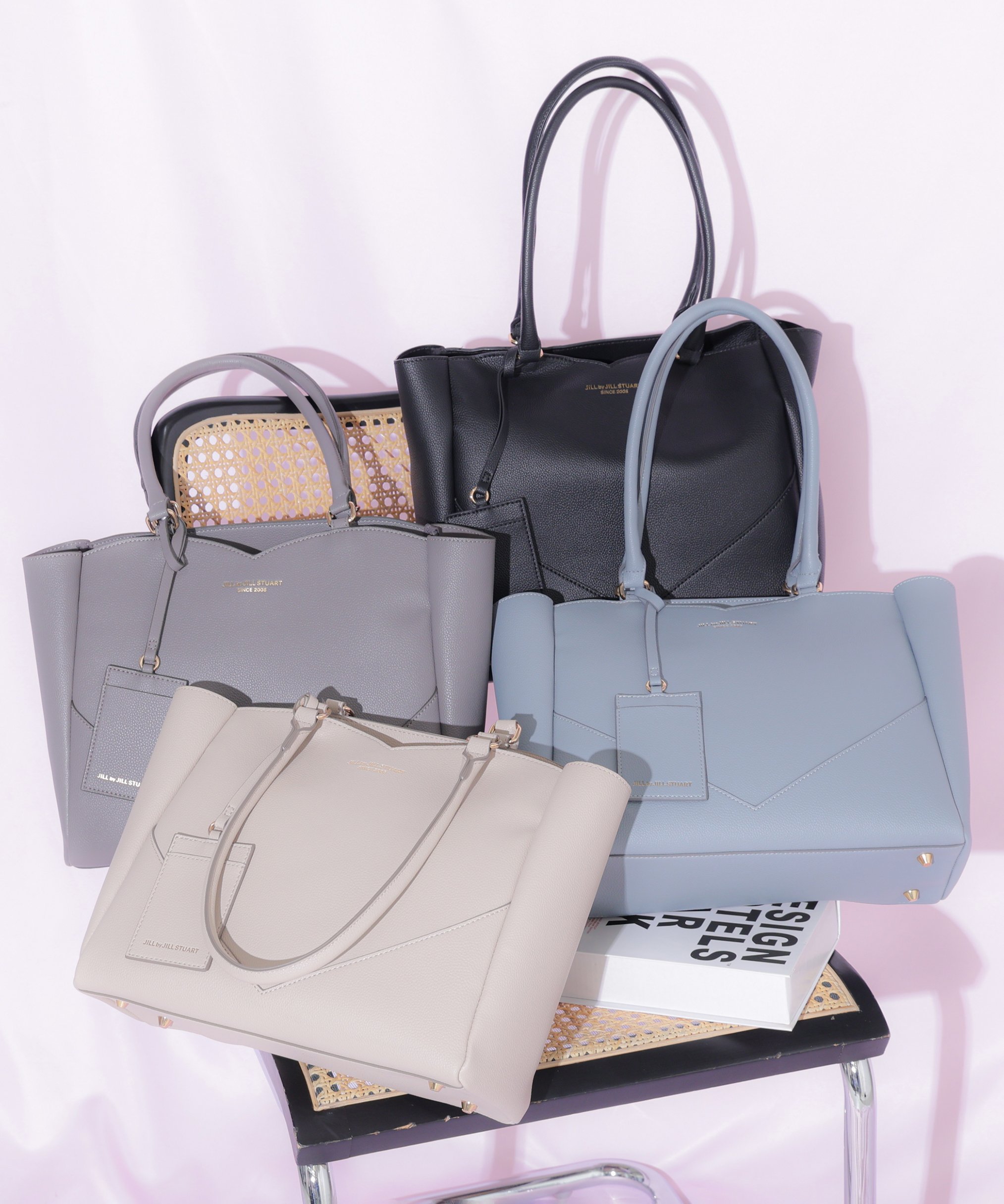 JILL by JILL STUART ハートカッティングA4トートバッグ ジル バイ ジル スチュアート バッグ その他のバッグ ブラック ベージュ グレー ブルー