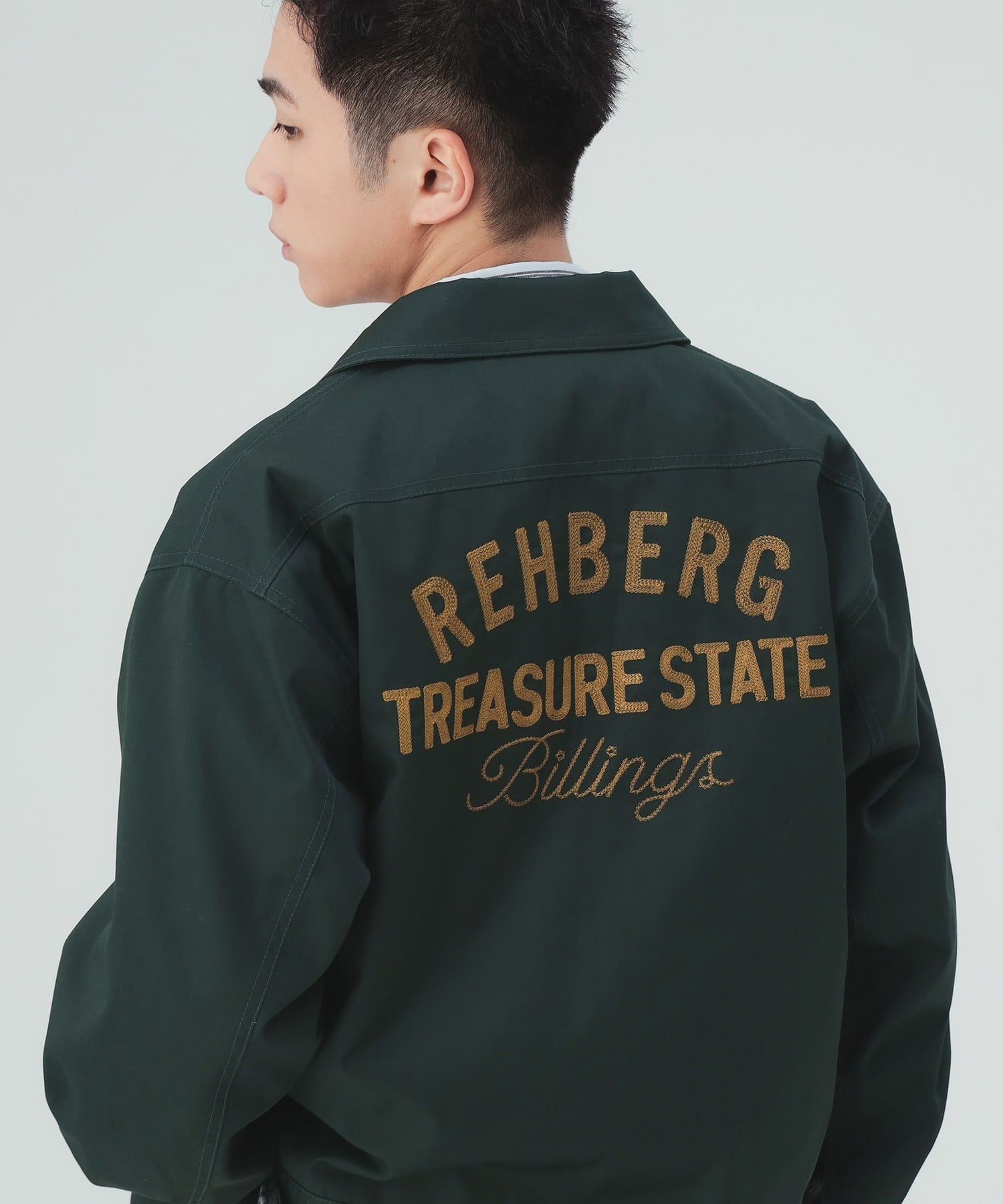 BEAMS HEART MEN 刺繍 ツイルワーク ジャケット ビームス ハート ジャケット・アウター ブルゾン・ジャンパー ネイビー グリーン【送料無料】