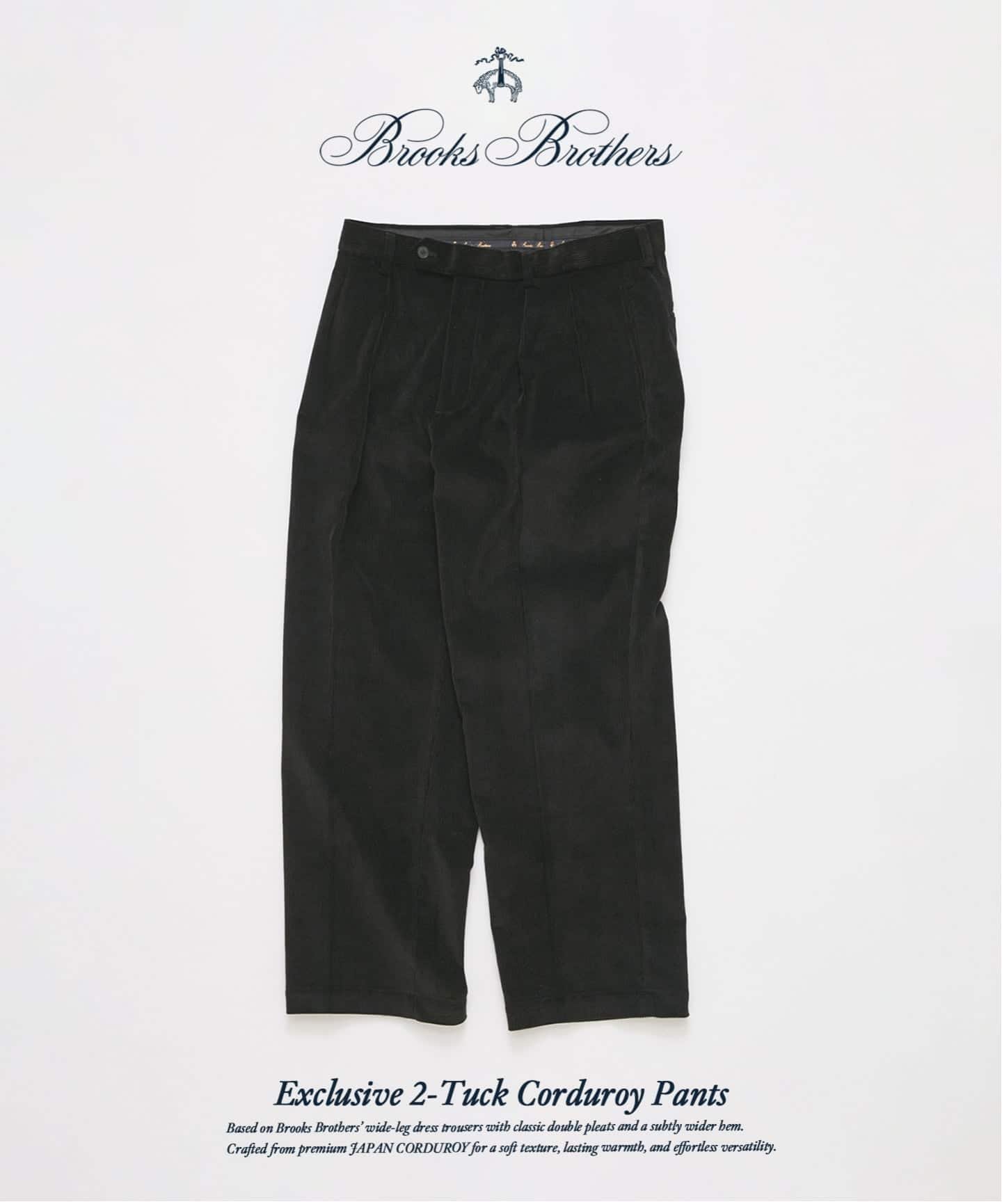 JOURNAL STANDARD 《予約》Brooks Brothers / ブルックス ブラザーズ 別注 2タック コーデュロイ パンツ ジャーナル スタンダード パンツ スラックス・ドレスパンツ グレー ブラック【送料無料】