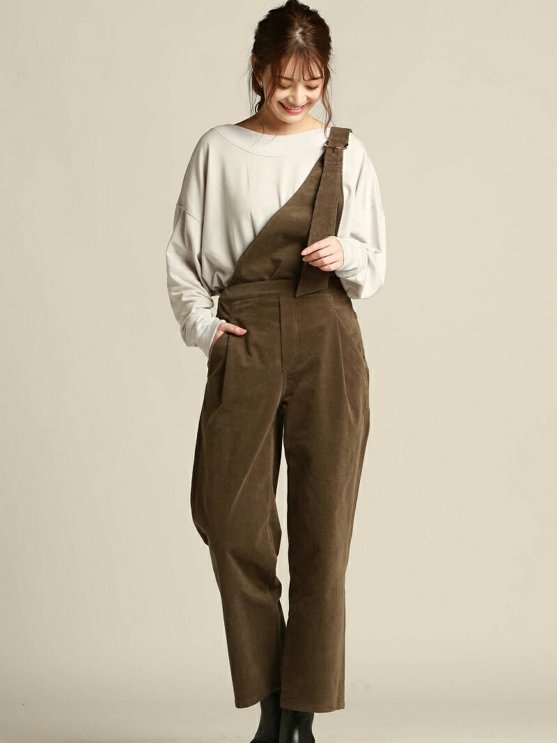 【SALE／70%OFF】Droite lautreamont 2WAYベルベットサロペット ドロワット・ロートレアモン パンツ その他のパンツ カーキグリーン ブラック【送料無料】