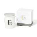 Francfranc イニシャルマグ フラワー E フランフラン 食器・調理器具・キッチン用品 グラス・マグカップ・タンブラー ホワイト
