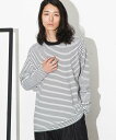 【SALE／40 OFF】NANO universe Anti Soaked 汗染み防止ボーダークルーネックT長袖 ナノユニバース トップス カットソー Tシャツ ホワイト ブルー ネイビー【送料無料】