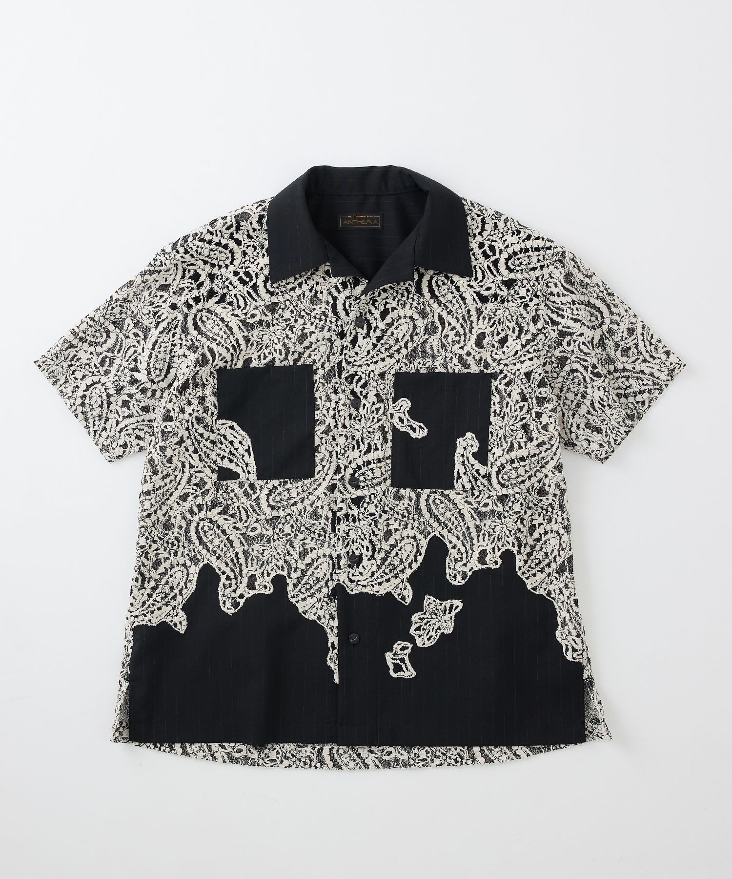 M TO R 【ANTHEM A】COMB EMB O/C SHIRTS アダムエロペ トップス シャツ・ブラウス ブラック【送料無料】のサムネイル