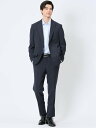 TAKA-Q 軽量メッシュ レギュラーフィット 2ボタン2ピーススーツ チェック青 【25SS】 メンズ セットアップ ジャケット ビジネス カジュアル 通勤 ...