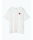 Ludic Park ハート刺繍Tシャツ ルディックパーク トップス カットソー・Tシャツ ホワイト ピンク