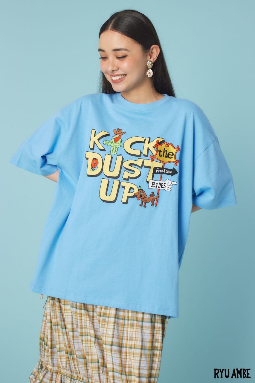 RODEO CROWNS WIDE BOWL 【UNISEX】(Ryu Ambe)MOTIF刺繍Tシャツ ロデオクラウンズワイドボウル トップス カットソー・Tシャツ ホワイト ブラック カーキグリーン