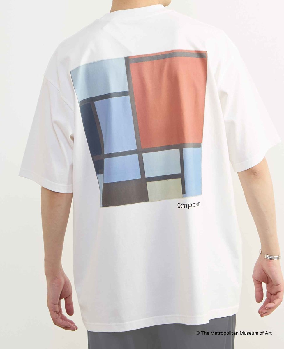 MEN'S MELROSE 《コラボレーション》The Met * MEN'S MELROSE / コンテンポラリーアート プリントTシャツ メンズメルローズ トップス カットソー・Tシャツ ホワイト