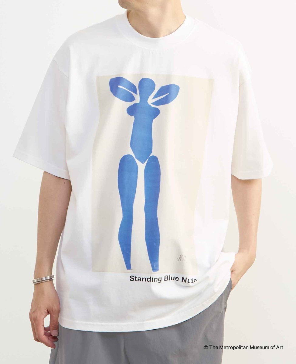 MEN'S MELROSE 《コラボレーション》The Met * MEN'S MELROSE / コンテンポラリーアート プリントTシャツ メンズメルローズ トップス カットソー・Tシャツ ホワイト