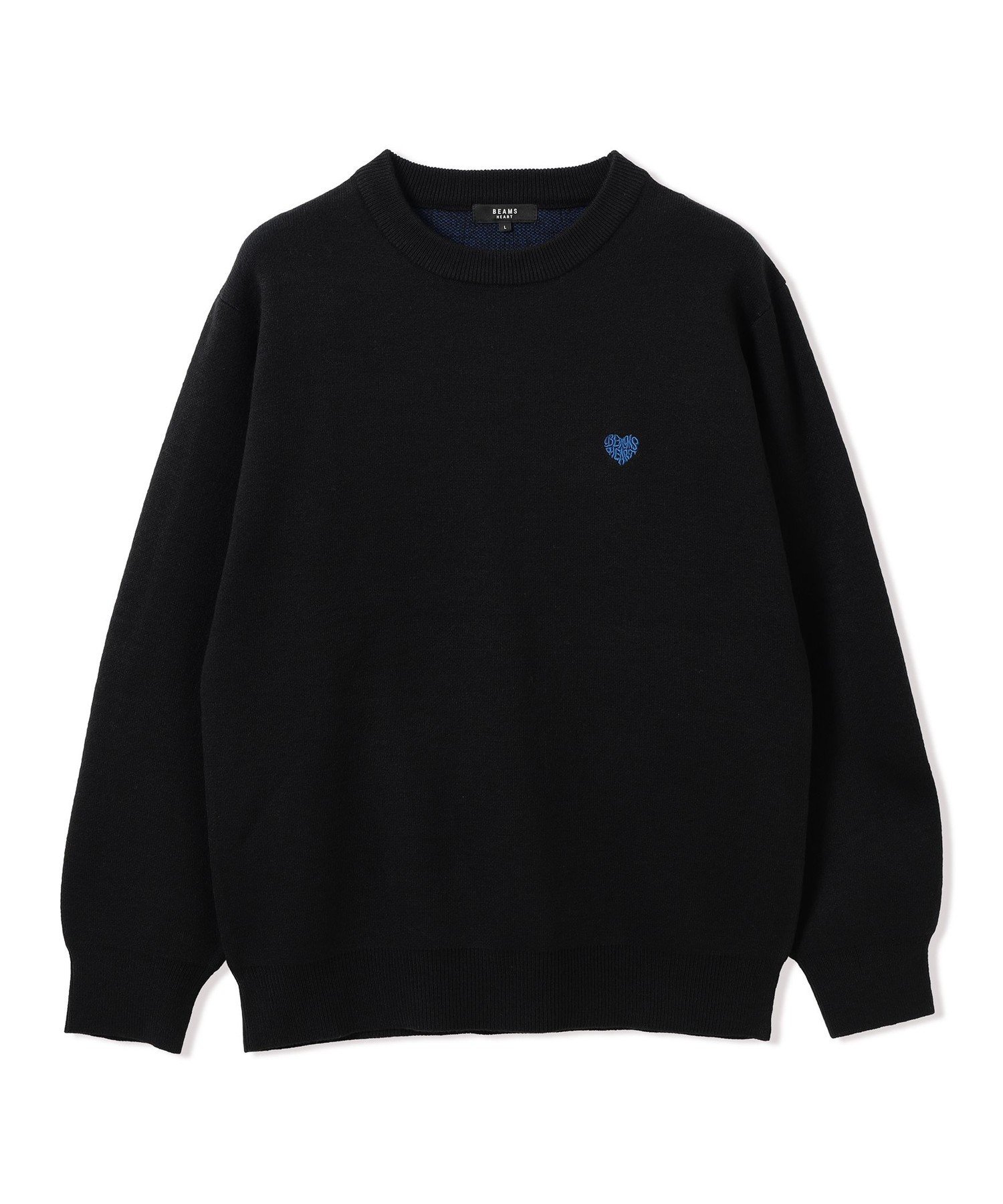 BEAMS HEART MEN ハート 刺繍 ニット ビームス ハート トップス ニット グレー ブラック【送料無料】