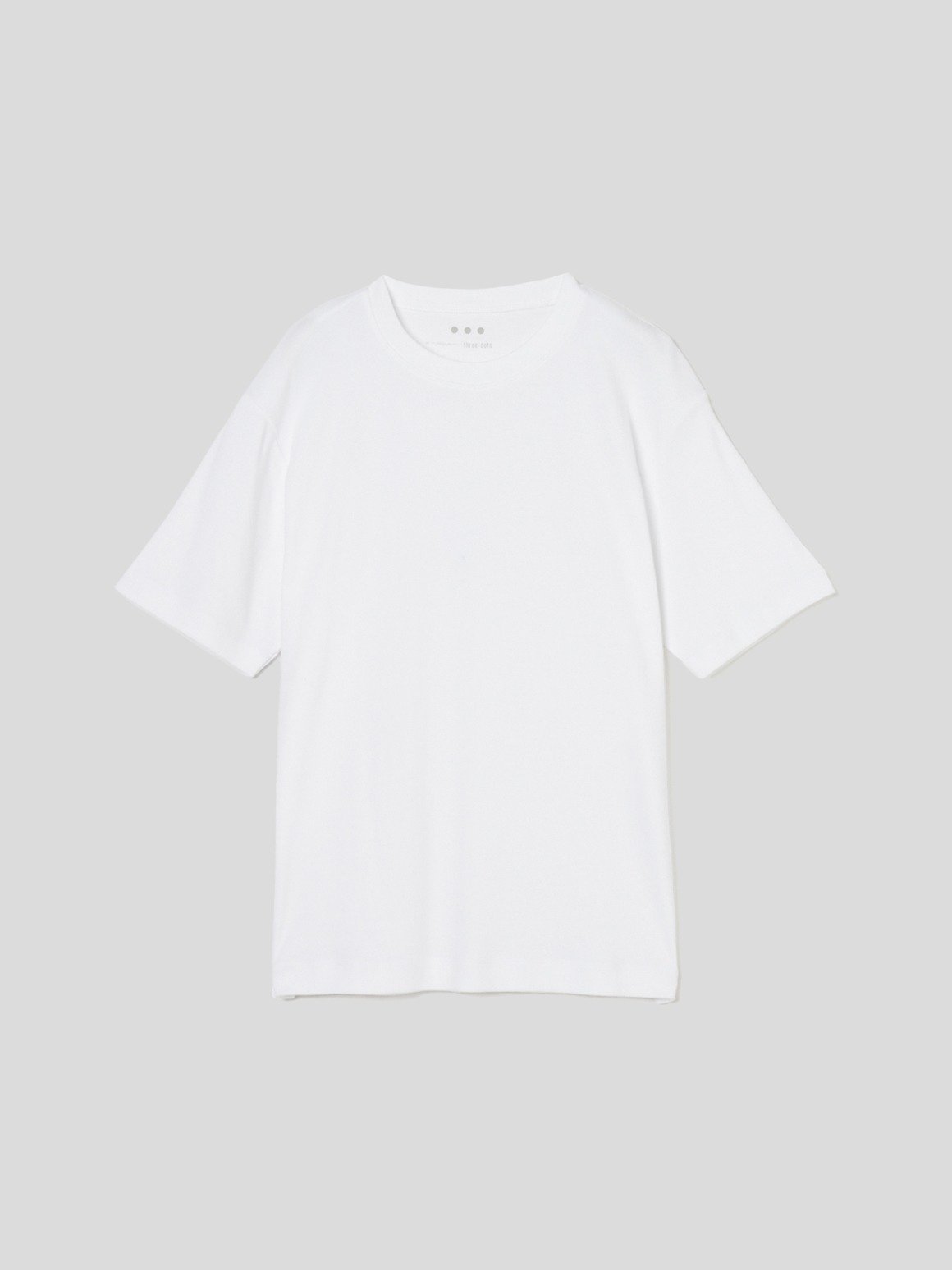 楽天Rakuten Fashionthree dots Men's Organic cotton knit crew neck T スリードッツ トップス カットソー・Tシャツ ホワイト ブラック グレー グリーン ネイビー【送料無料】