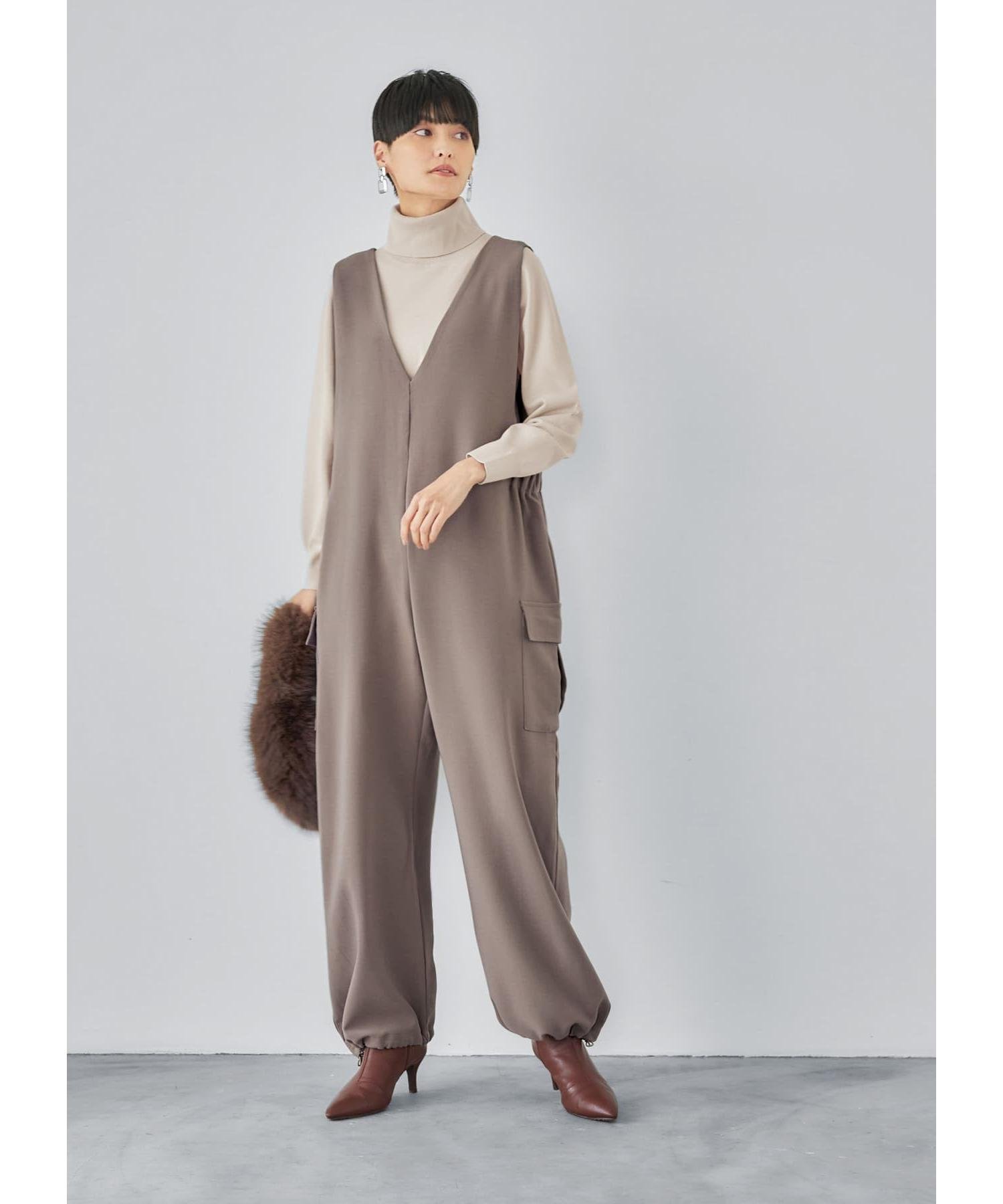 STYLE DELI 【LUXE】立体ディテールサロペット スタイルデリ ワンピース・ドレス その他のワンピース・ドレス ブラック【送料無料】のサムネイル