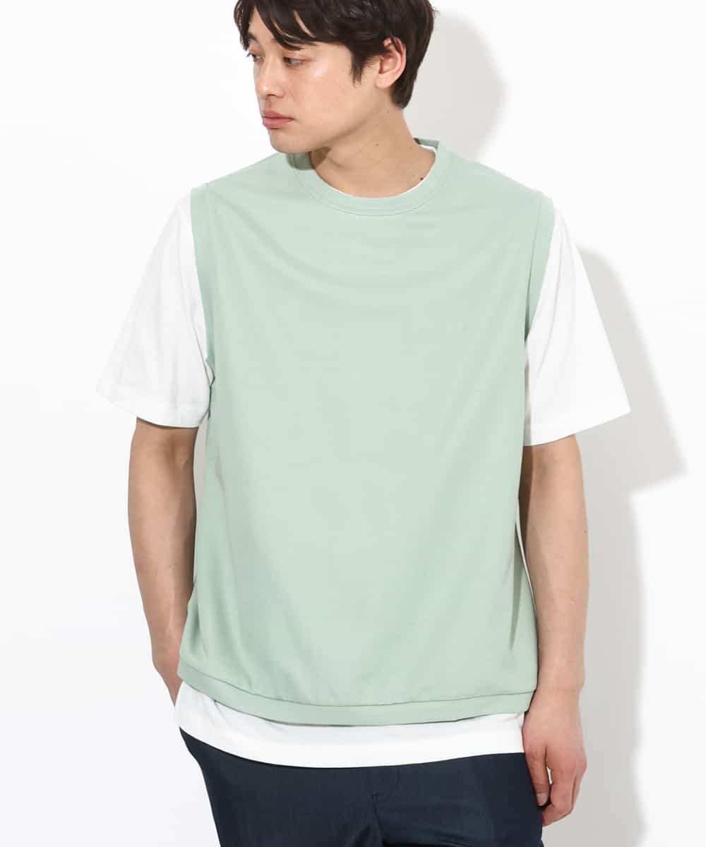 【SALE/50%OFF】a.v.v 【ベスト+カットソー2点セット】ライトアゼベストレイヤードトップス アー・ヴェ・ヴェ トップス カットソー・Tシャツ グリ...