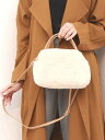 【SALE/30%OFF】cache cache カシュカシュ cachecache / ボアボックスミニトートバッグ アンビリオン バッグ ハンドバッグ グレ...