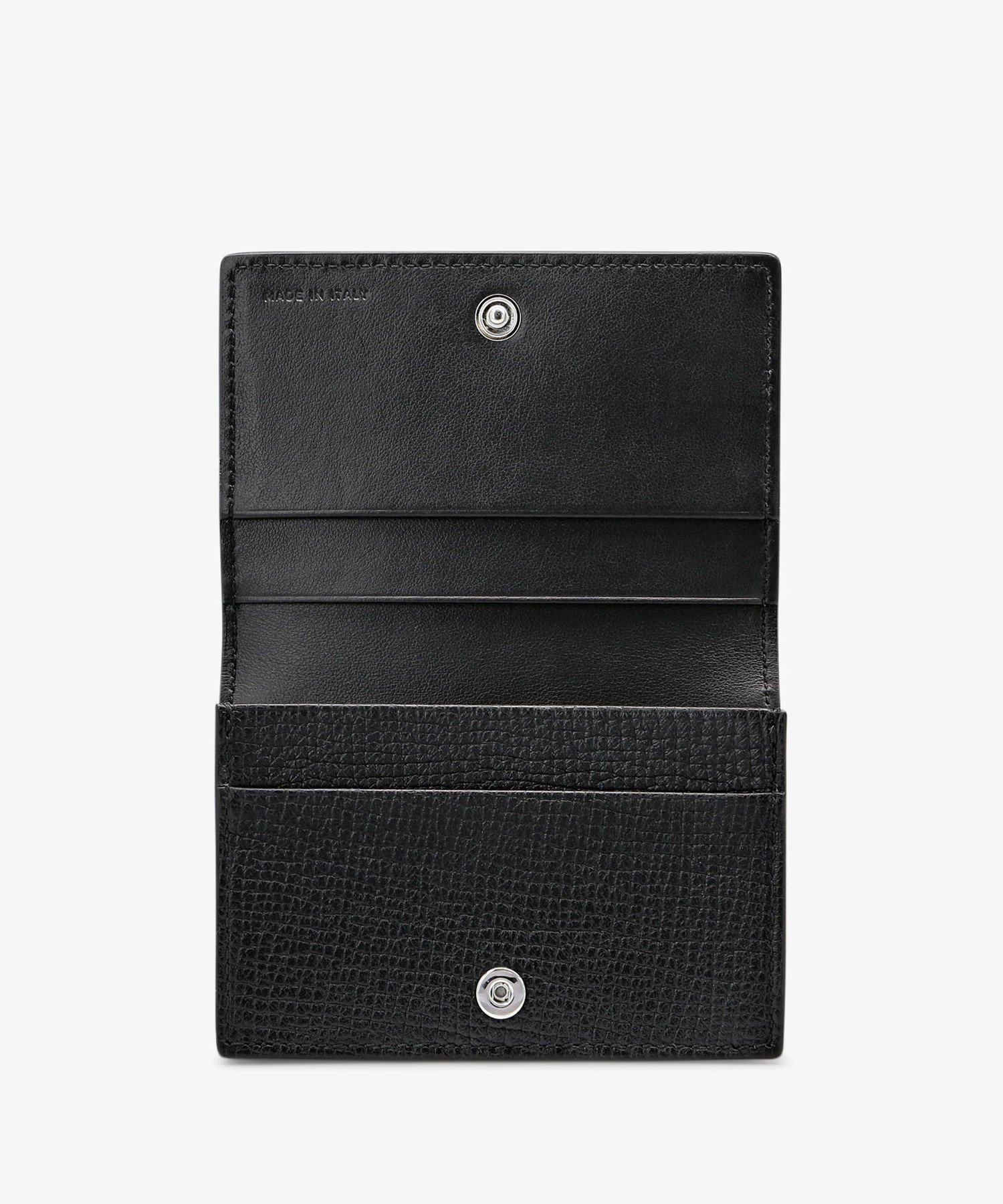 SMYTHSON Ludlow Folded Card Case With Snap Closure スマイソン 財布・ポーチ・ケース 名刺入れ・カードケース ブラック【送料無料】